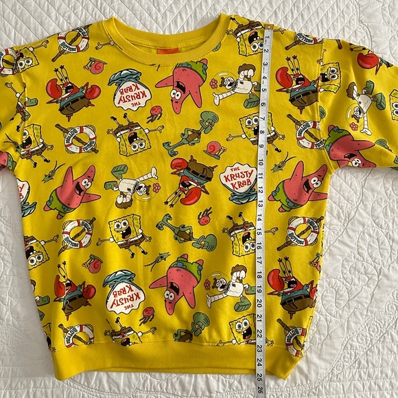 Rare SpongeBob SquarePants All Over Print Graphic Sweatshirt Crewneck - Picture 5 of 10